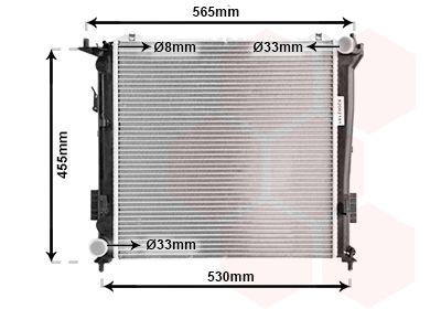 VAN WEZEL Radiaator,mootorijahutus 82002181